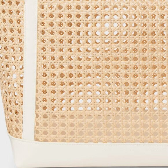 NEW Caning Tote Handbag - A New Day™ White: Structured Woven - Picture 5 of 7